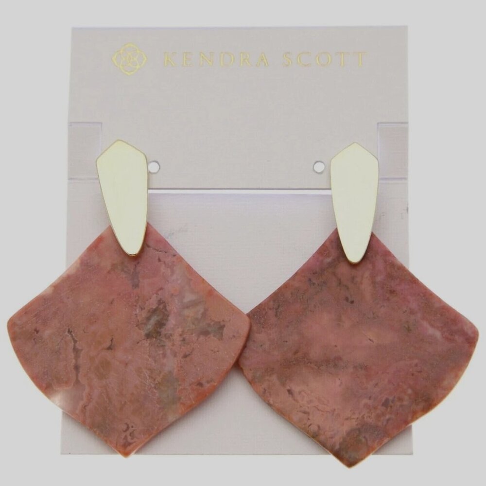 Kendra Scott Astoria Earrings in Pink Rhodonite - New with Tags